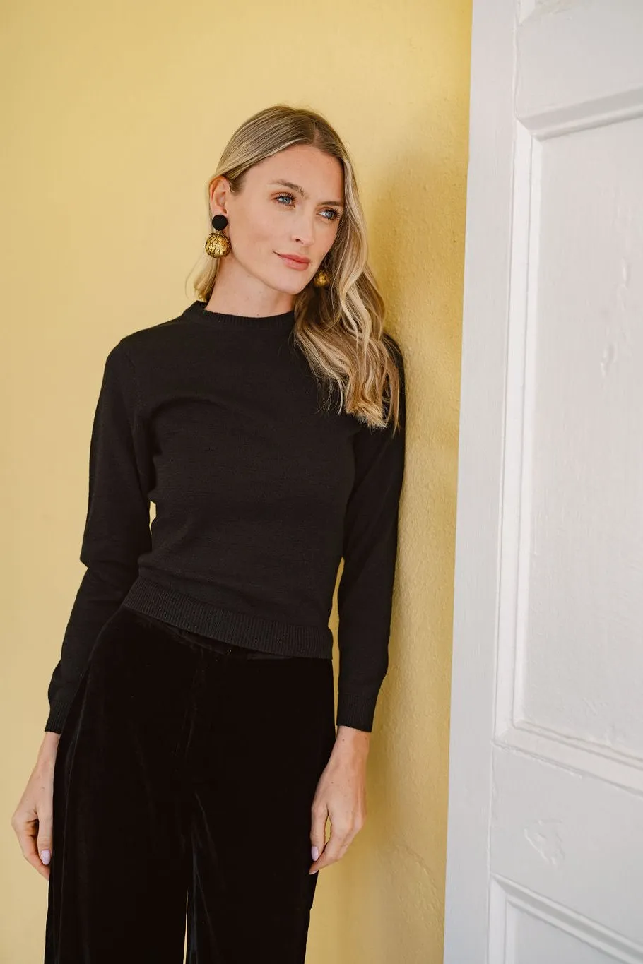 Bacall Sweater - Metallic Noir sold by Julia Amory