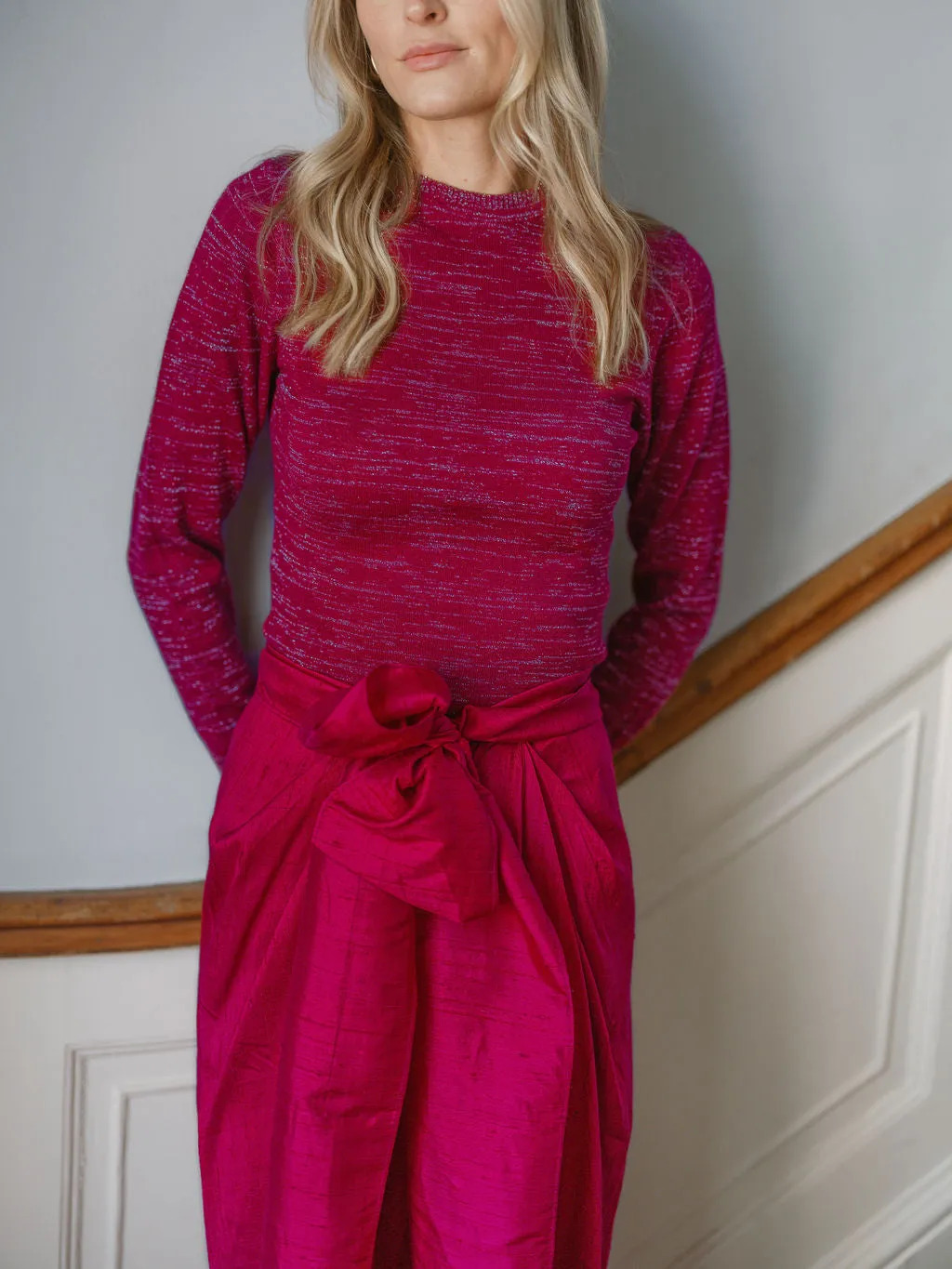 Bacall Sweater - Metallic Cranberry sold by Julia Amory product image thumbnail 3