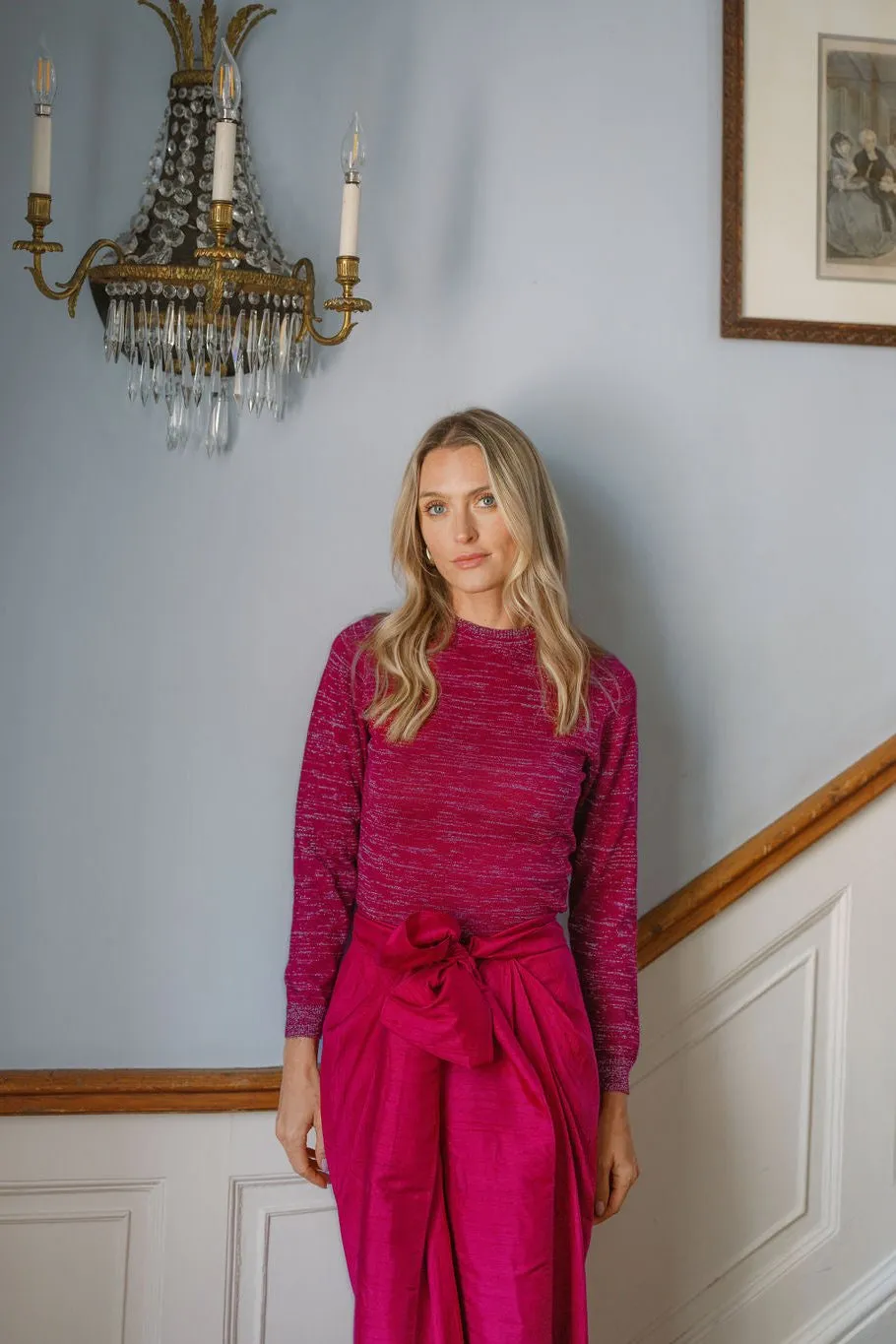 Bacall Sweater - Metallic Cranberry sold by Julia Amory product image thumbnail 4