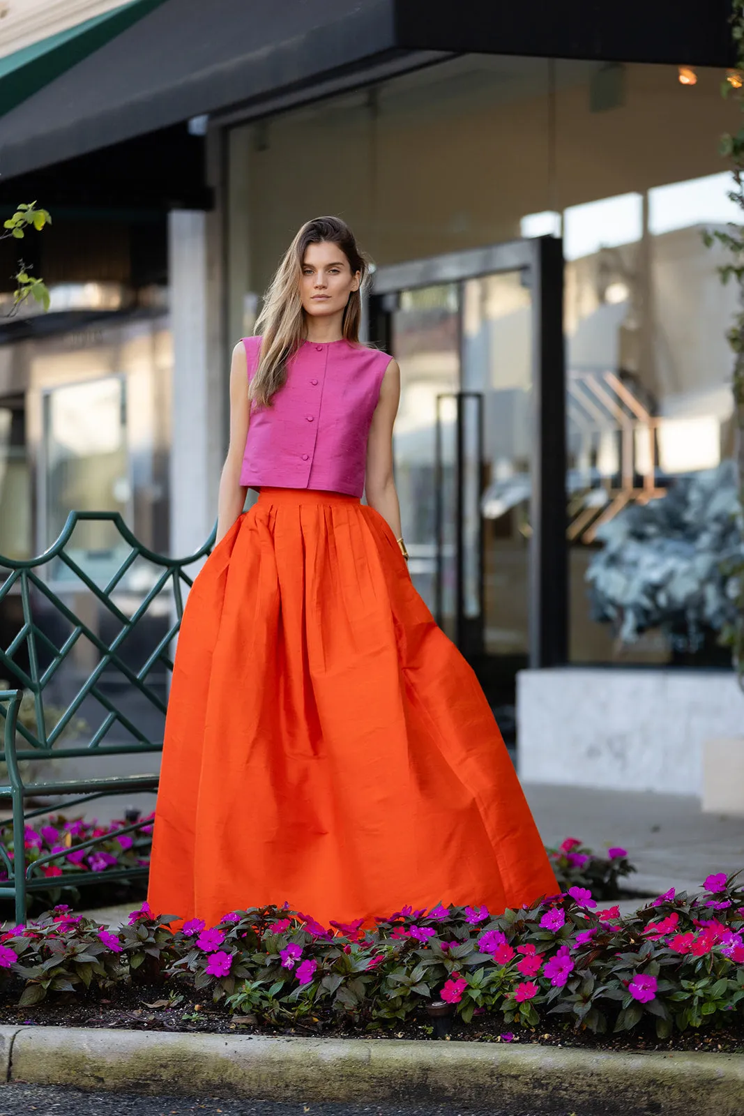 Ball Skirt - Tangerine sold by Julia Amory product image thumbnail 3