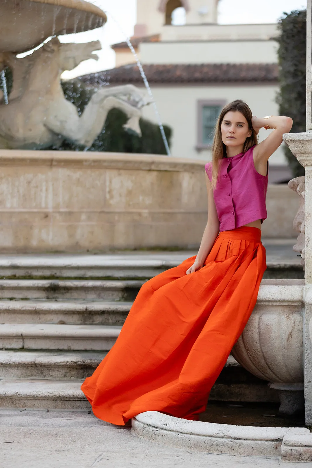 Ball Skirt - Tangerine sold by Julia Amory product image thumbnail 2