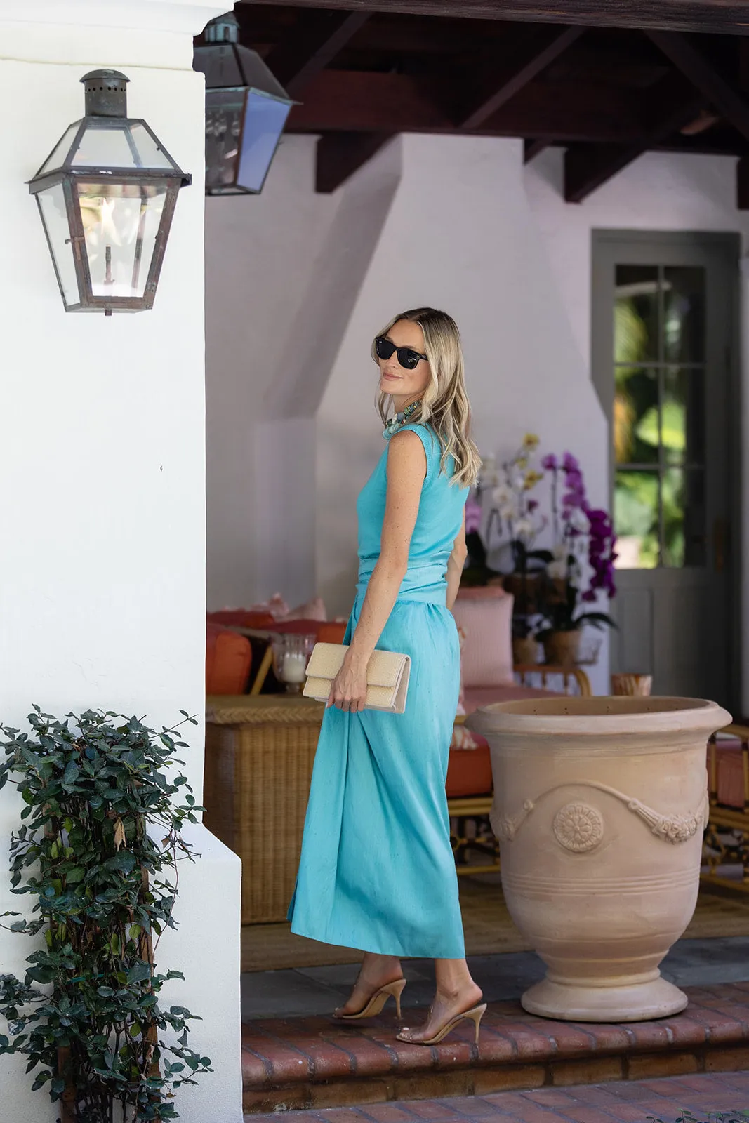 Cartagena Wrap Skirt - Ocean sold by Julia Amory product image thumbnail 4