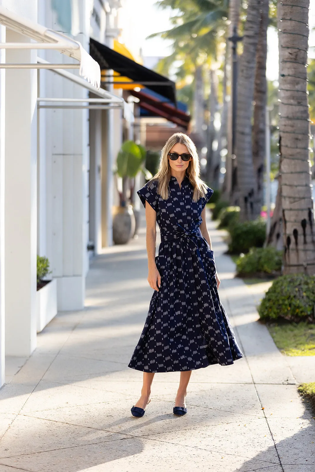 Betty Dress - Twilight Ikat sold by Julia Amory