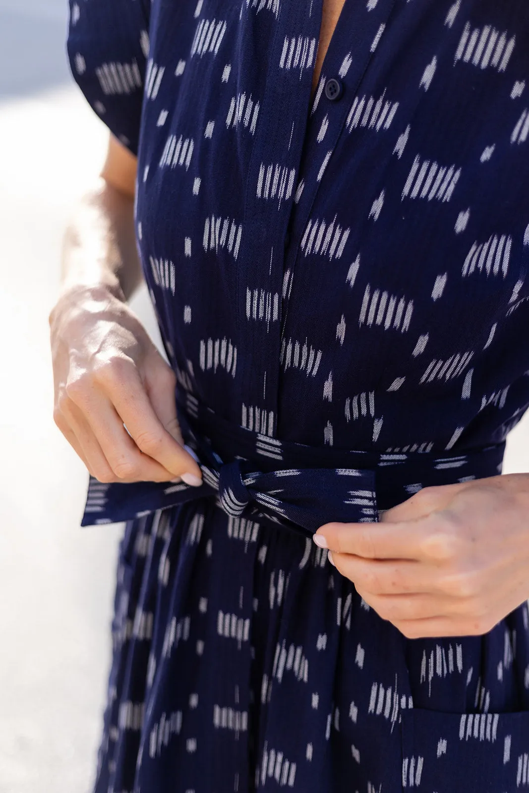 Betty Dress - Twilight Ikat sold by Julia Amory product image thumbnail 5