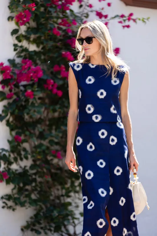Slim Top - Midnight Ikat sold by Julia Amory