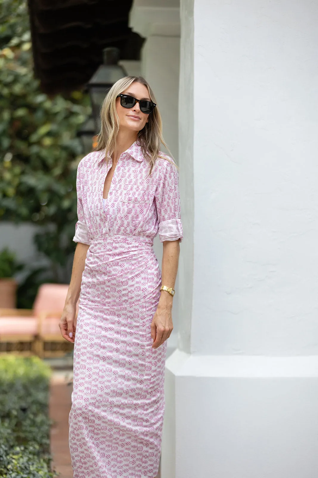 The JA Husband Shirt - Iris Aztec sold by Julia Amory product image thumbnail 2