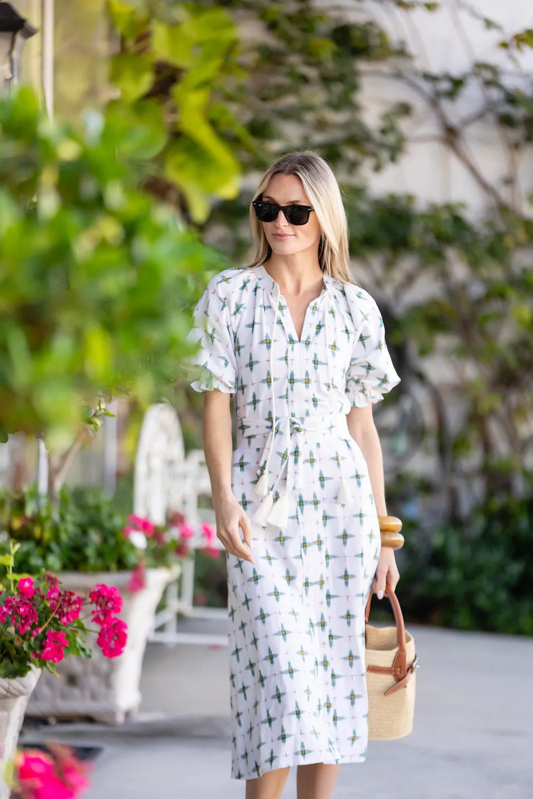 Zoe Dress Ikat - Blanc sold by Julia Amory product image thumbnail 4