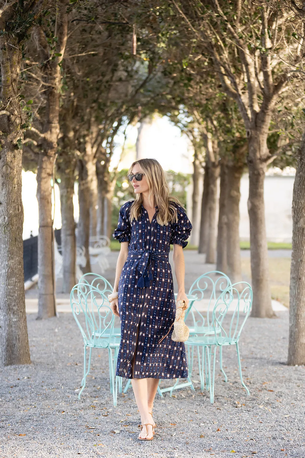 Zoe Dress Ikat - Twilight sold by Julia Amory