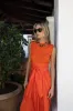 Cartagena Wrap Skirt - Tangerine sold by Julia Amory