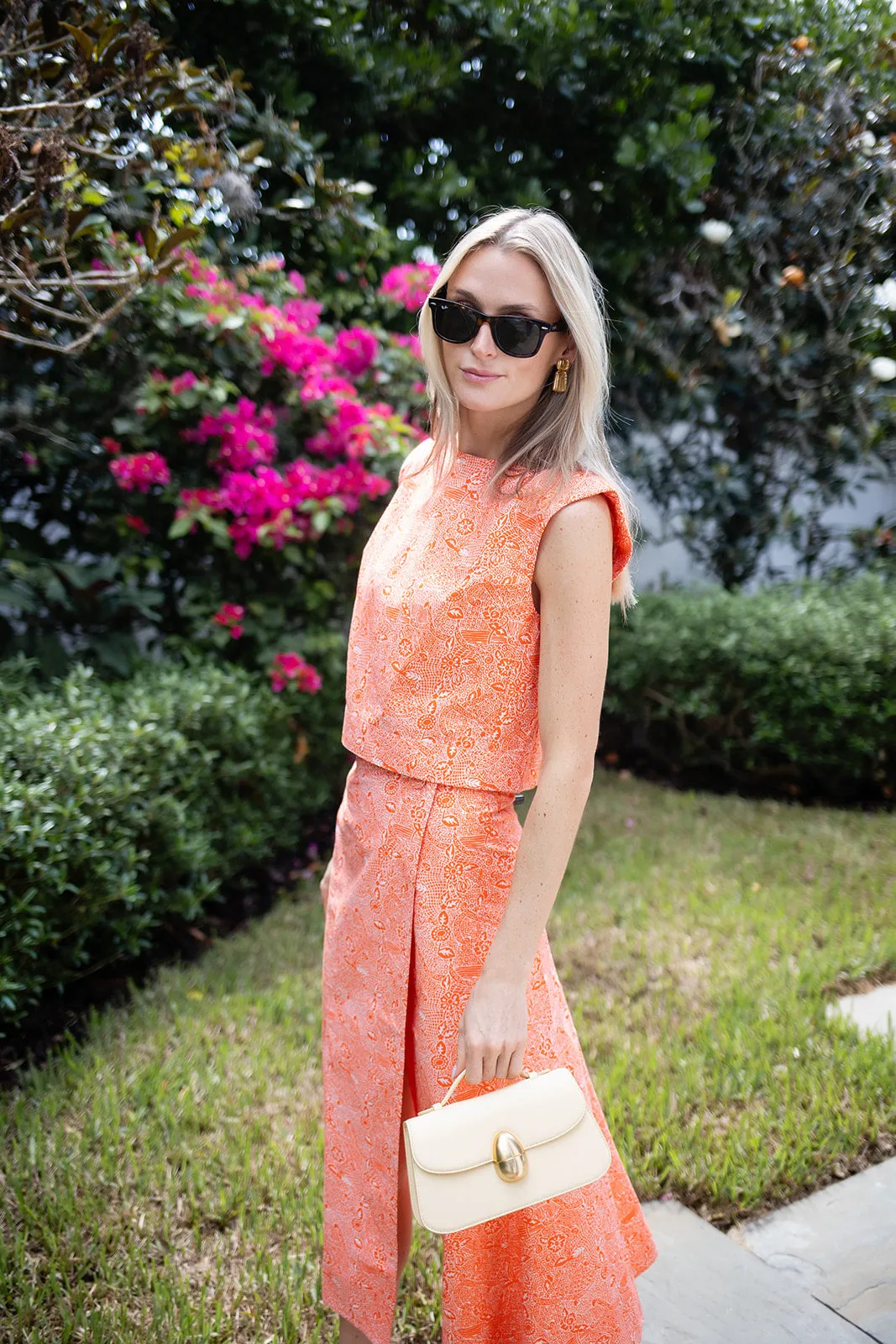 Slim Top Poplin - Tangerine Marbella sold by Julia Amory product image thumbnail 2