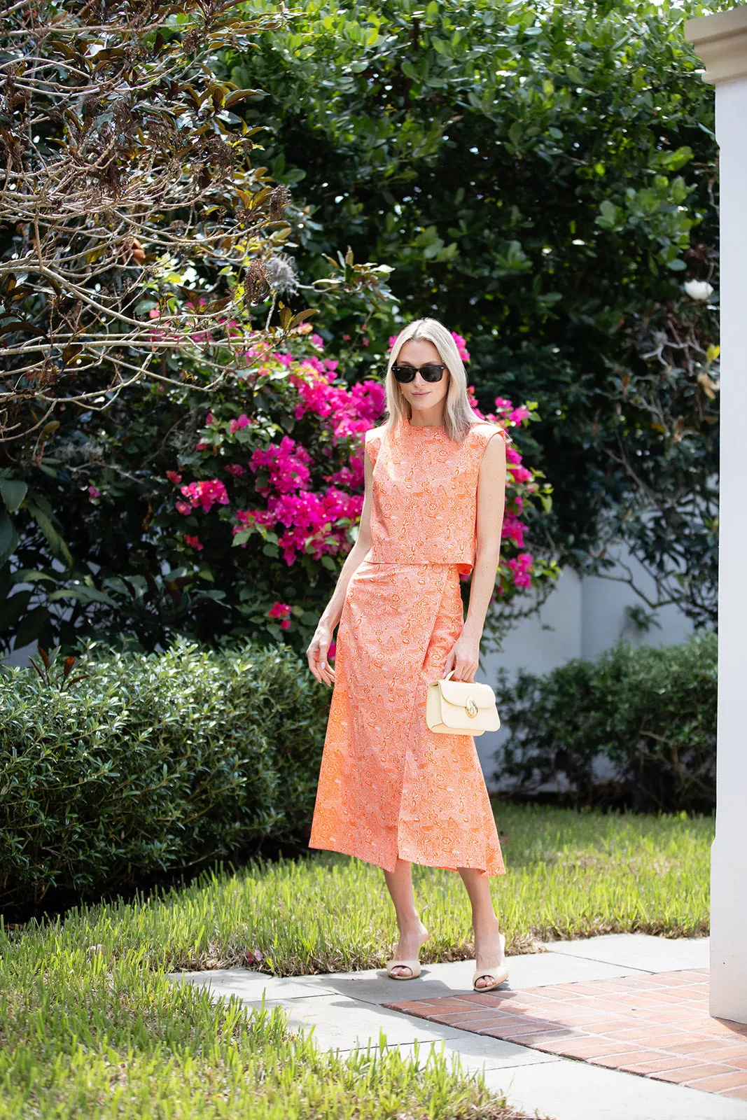 Slim Top Poplin - Tangerine Marbella sold by Julia Amory product image thumbnail 5