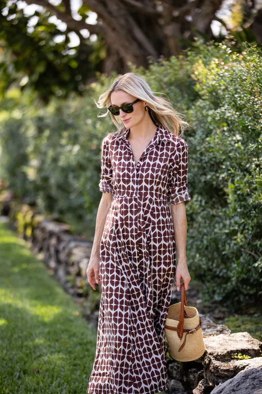 The JA Shirtdress - Coco Santorini Check sold by Julia Amory