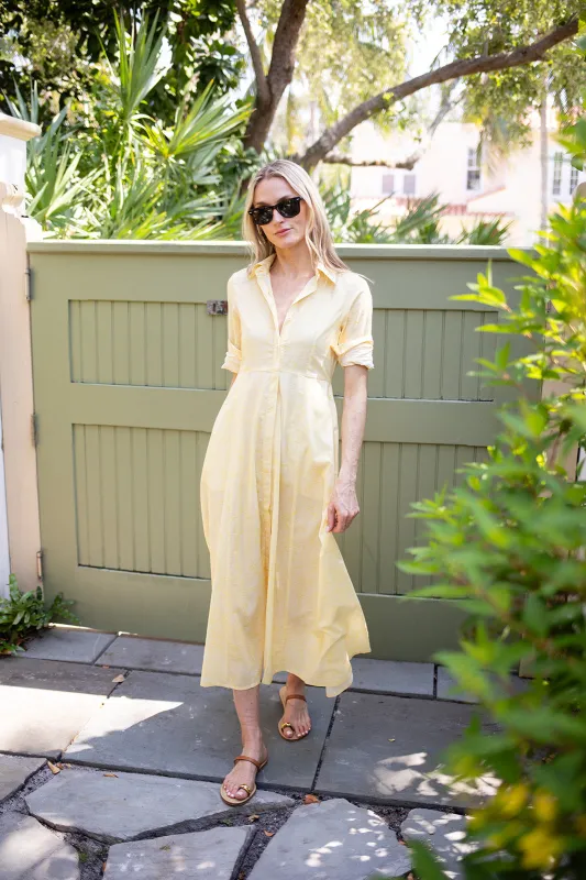 The JA Shirtdress - Buttercup Marbella sold by Julia Amory