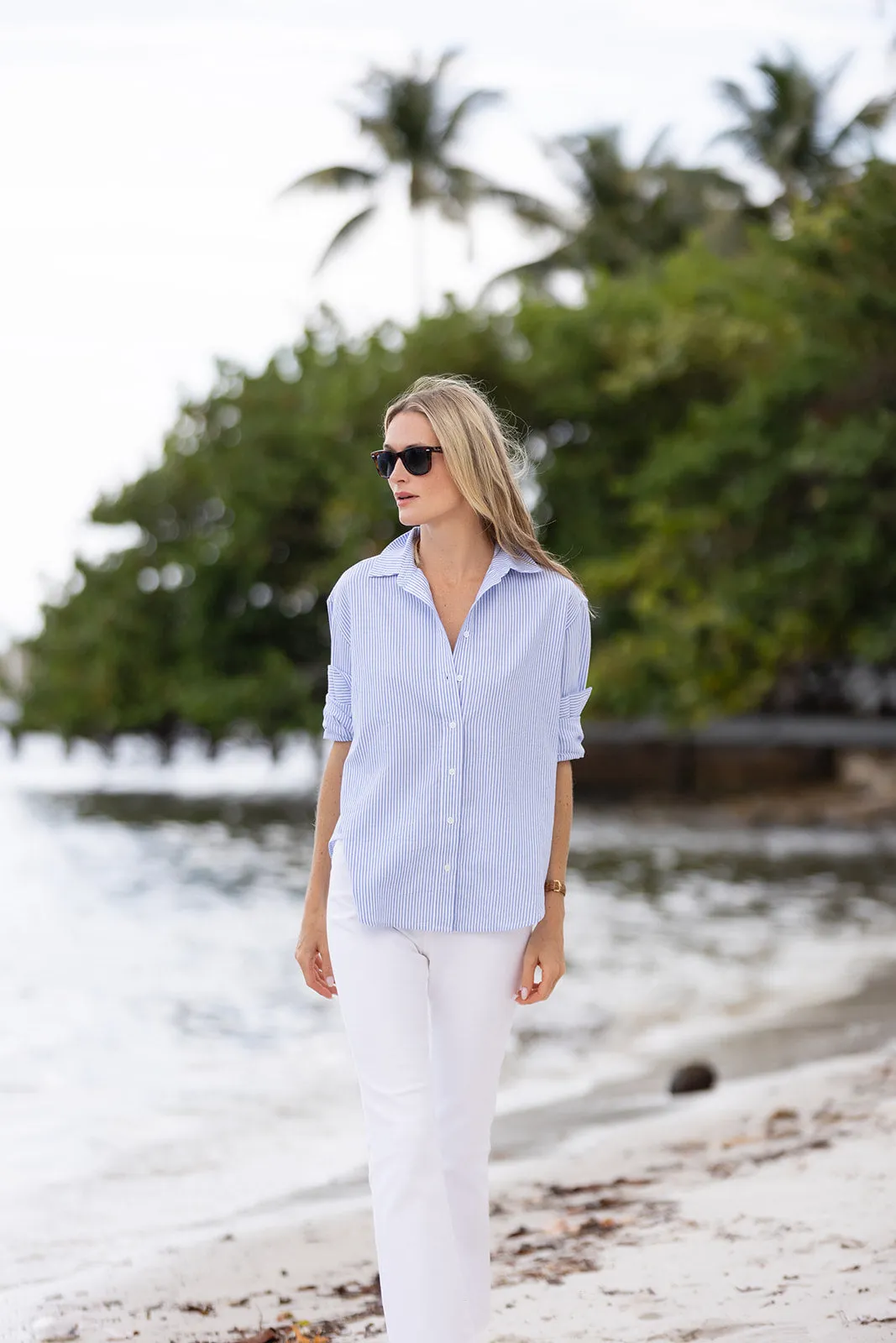 Carolyn Shirt Striped - Ciel sold by Julia Amory product image thumbnail 5