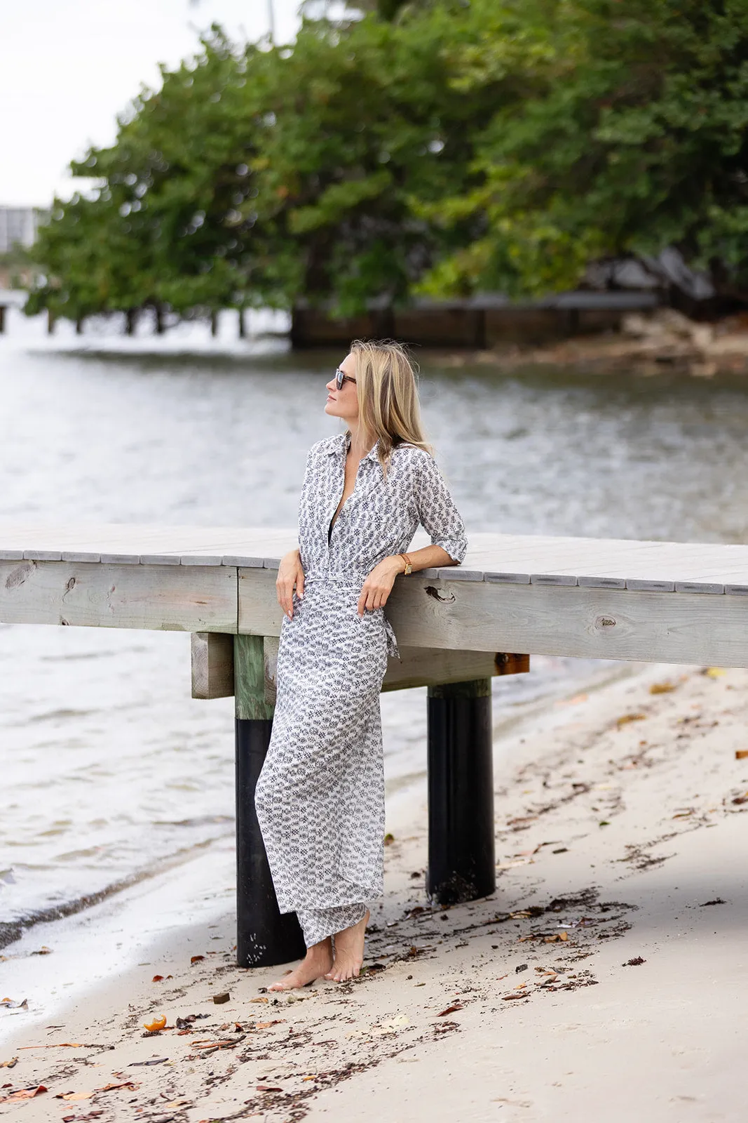 The JA Husband Shirt - Peacoat Aztec sold by Julia Amory product image thumbnail 5