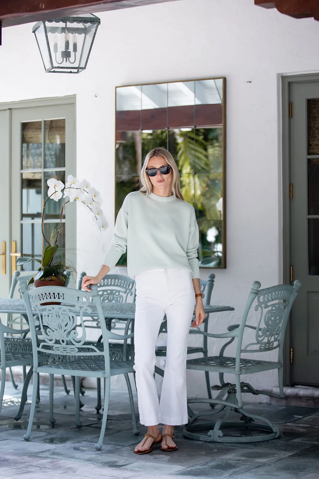 Bell Pant Twill - White sold by Julia Amory