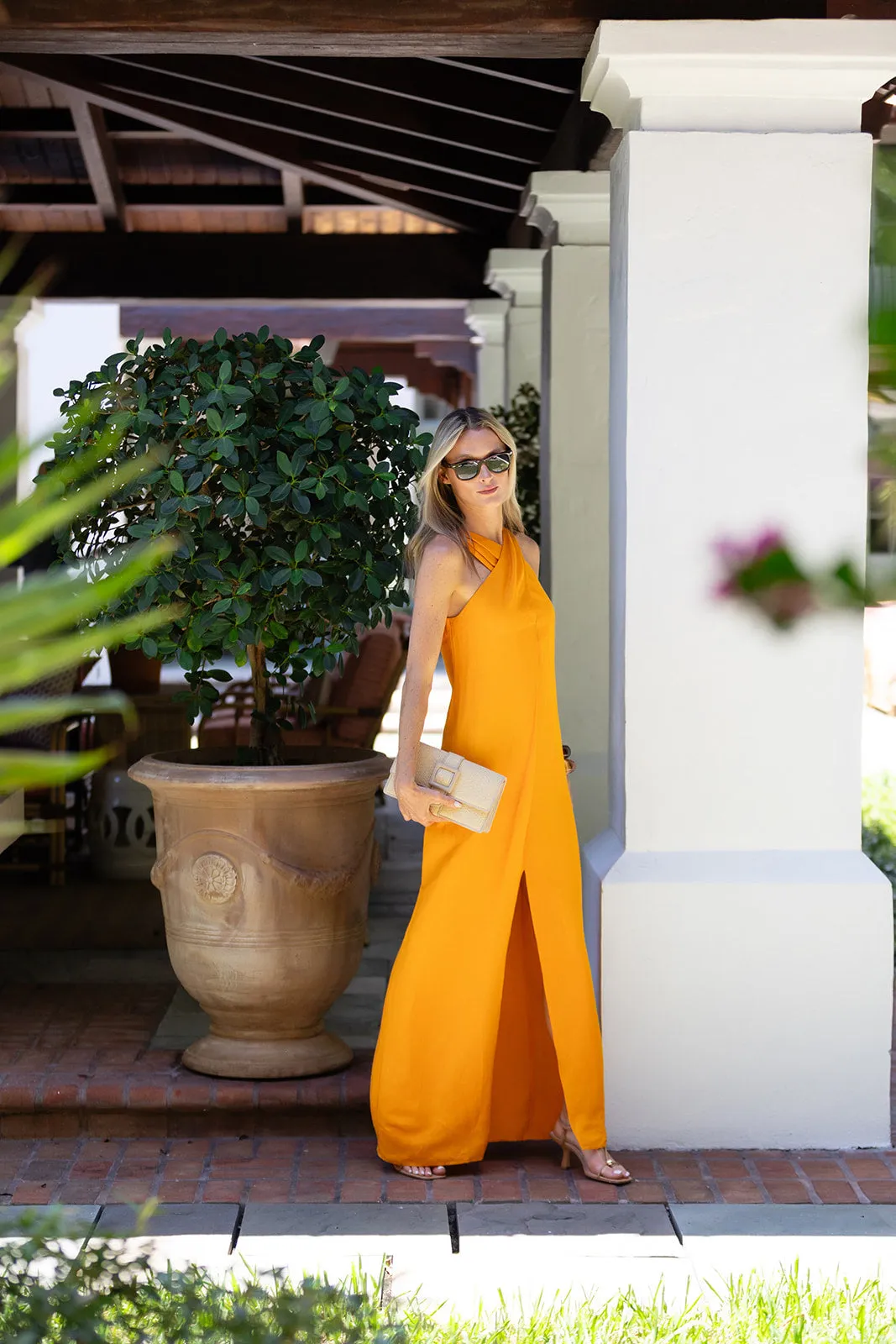 Camille Dress Linen - Mango sold by Julia Amory product image thumbnail 3