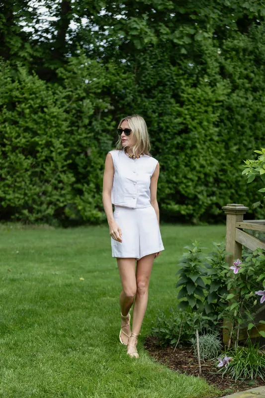 Cabana Short Linen - Shell Pink sold by Julia Amory