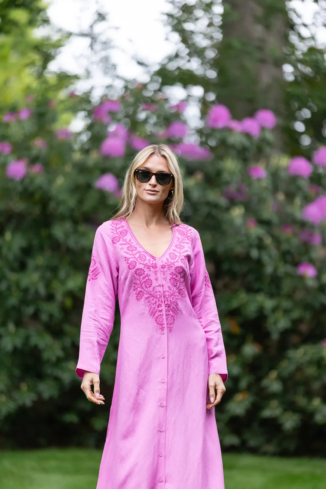 Chloe Caftan - Wild Orchid sold by Julia Amory product image thumbnail 4