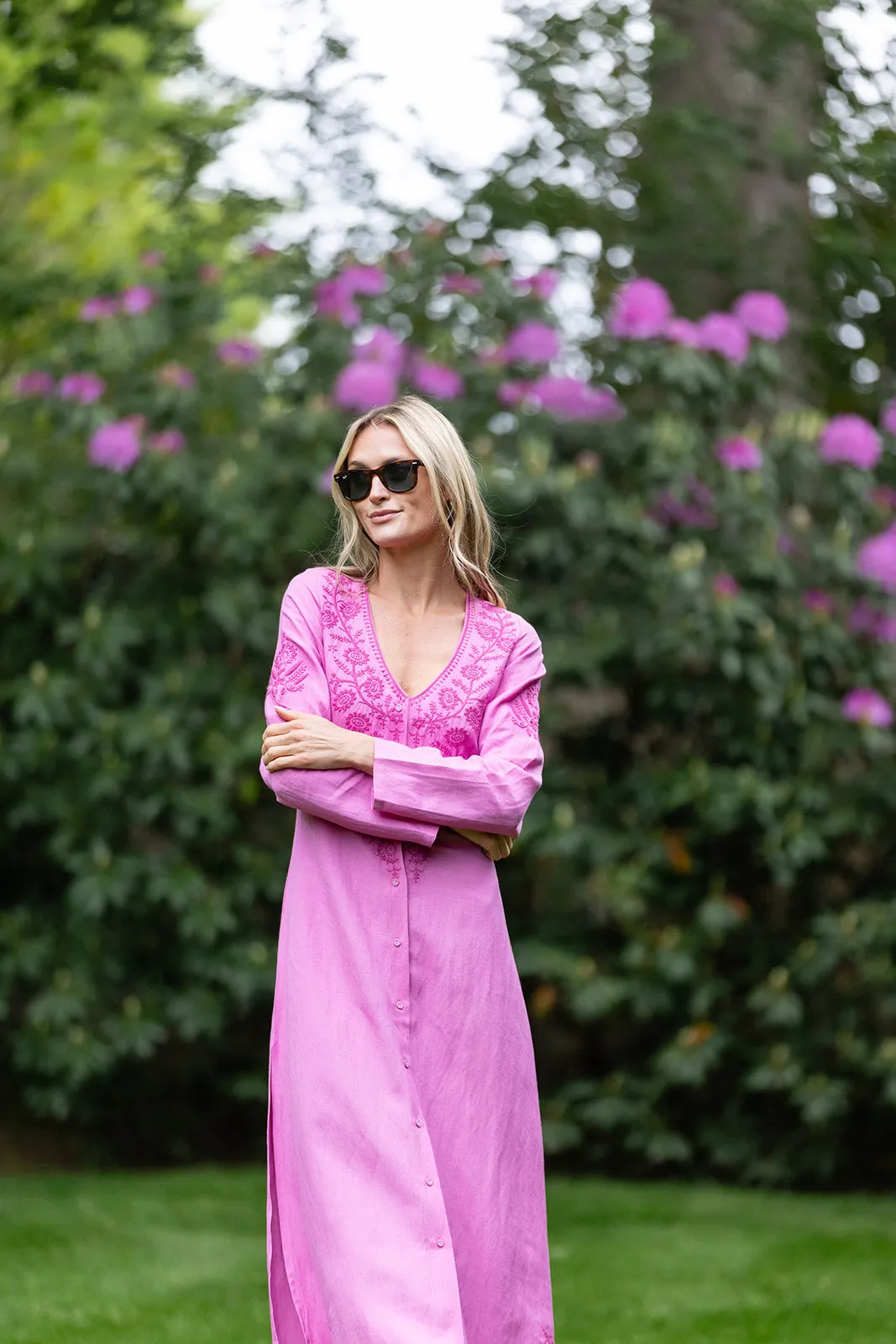 Chloe Caftan - Wild Orchid sold by Julia Amory product image thumbnail 3