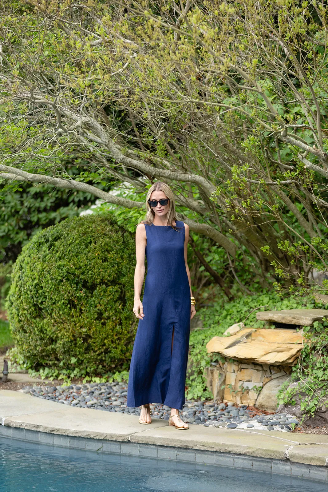 Isabella Dress - Peacoat sold by Julia Amory product image thumbnail 3