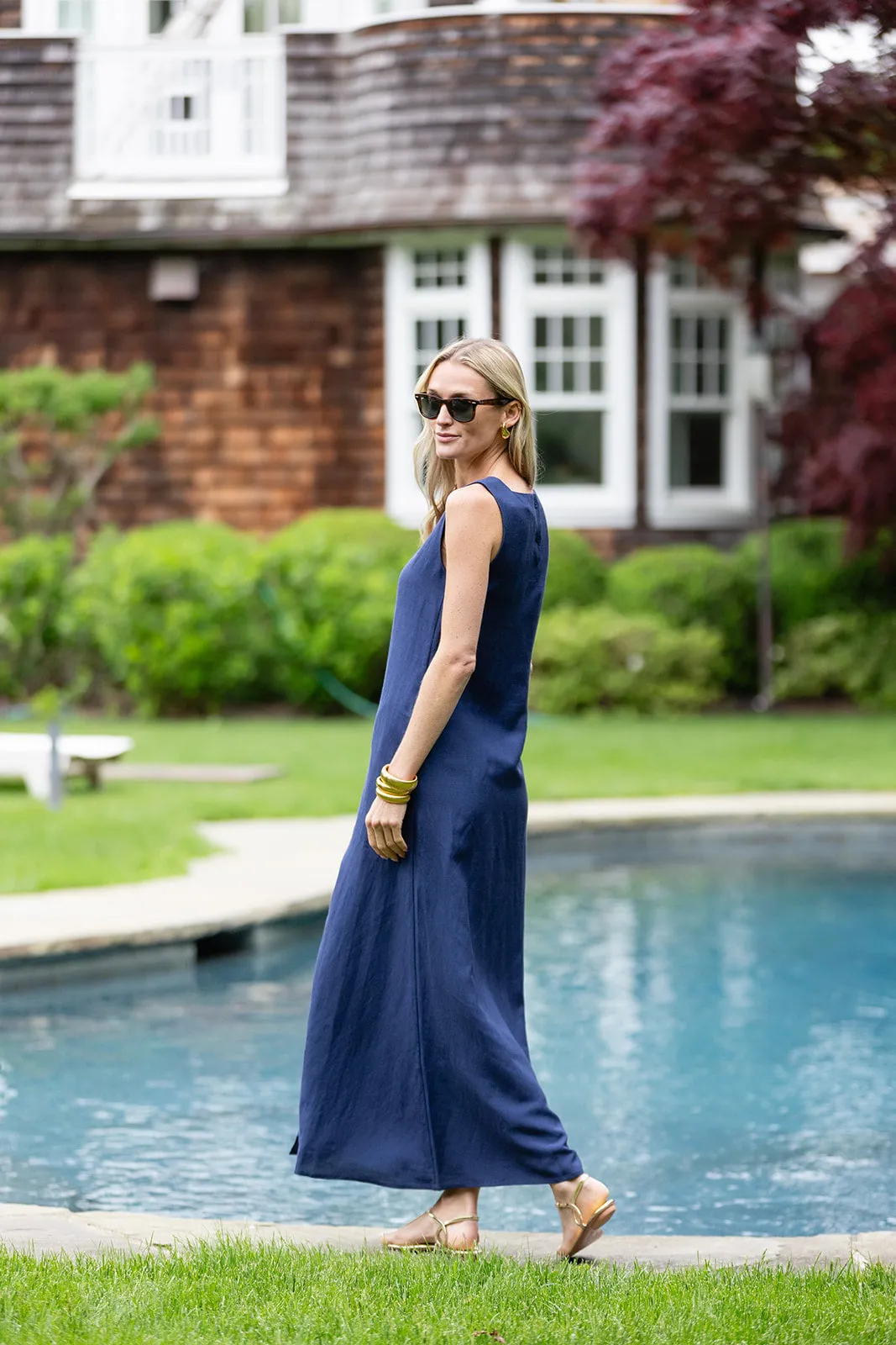 Isabella Dress - Peacoat sold by Julia Amory product image thumbnail 4