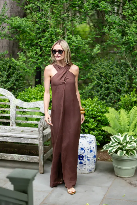 Camille Dress Linen - Coco sold by Julia Amory