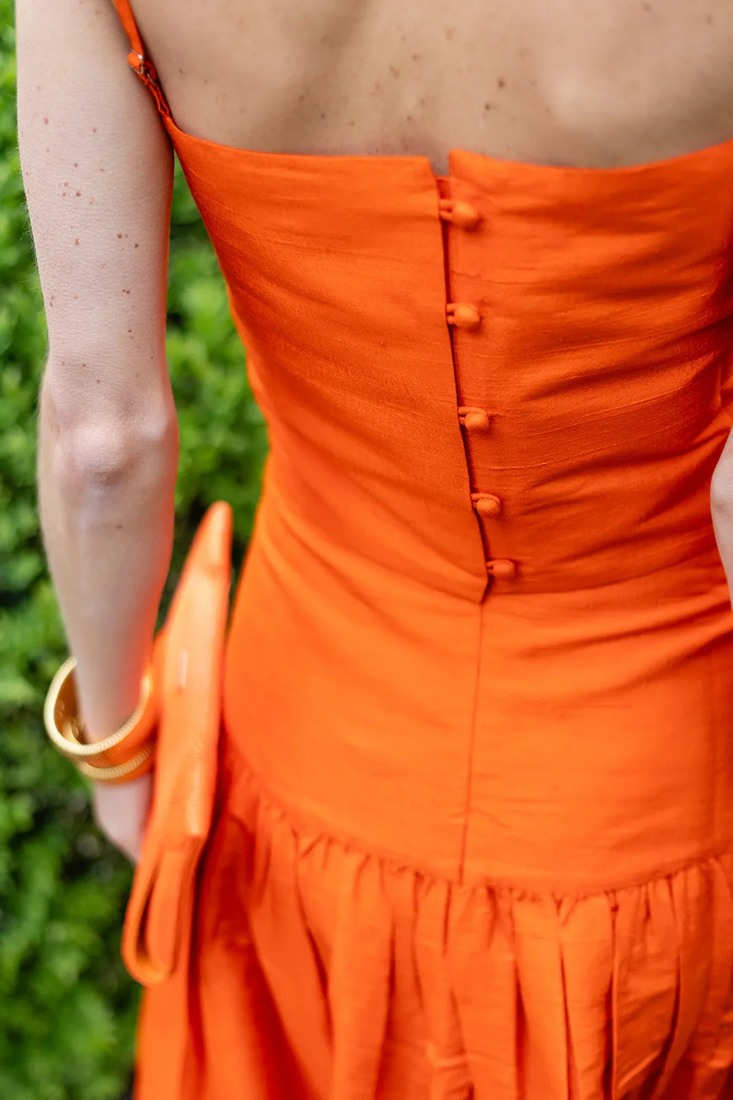 Circle Top Dupioni - Tangerine sold by Julia Amory product image thumbnail 4