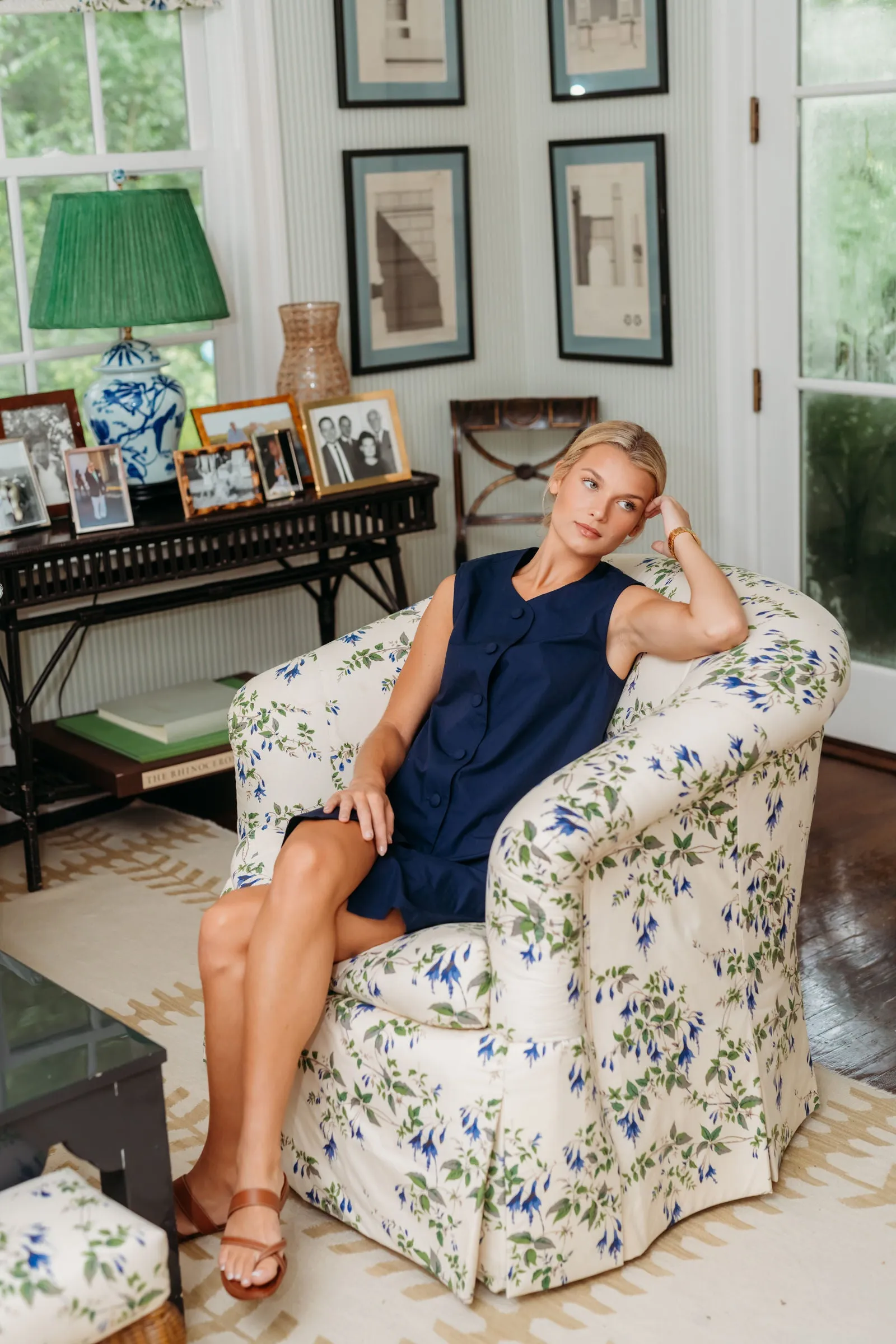 Thea Dress - Peacoat sold by Julia Amory product image thumbnail 2