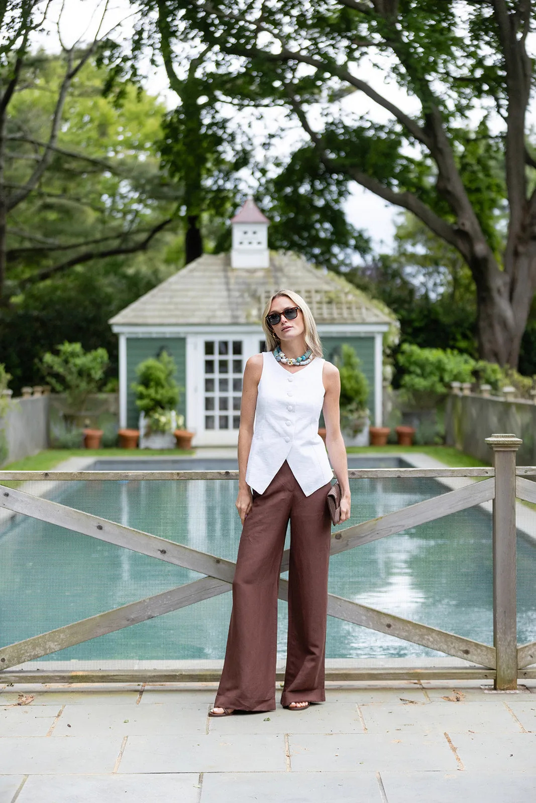 Julia Pant Linen - Coco sold by Julia Amory