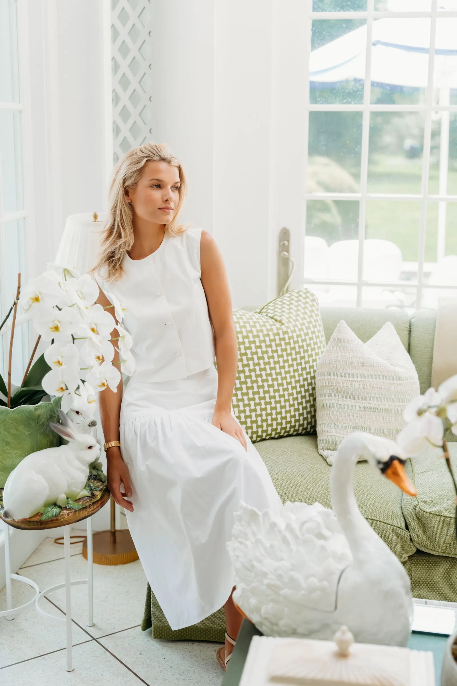 Circle Skirt Poplin - Blanc sold by Julia Amory product image thumbnail 2