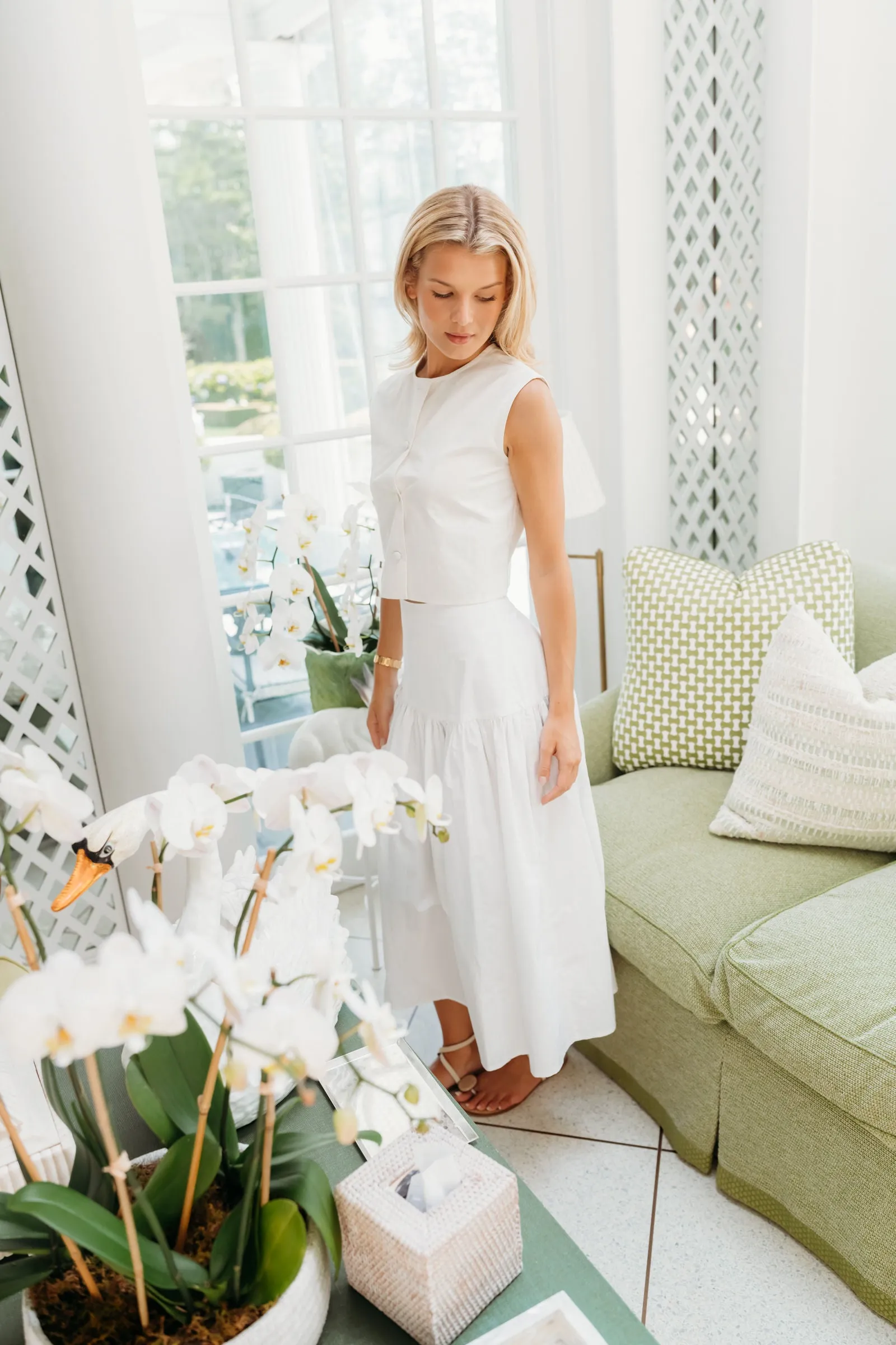 Circle Skirt Poplin - Blanc sold by Julia Amory product image thumbnail 5