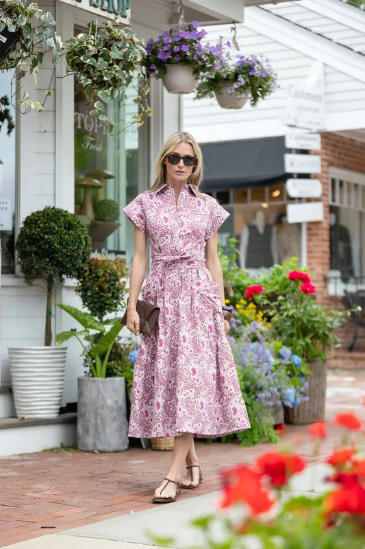 Betty Dress - Wild Orchid Positano Paisley sold by Julia Amory