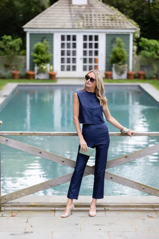 Jackie Pant - Peacoat sold by Julia Amory