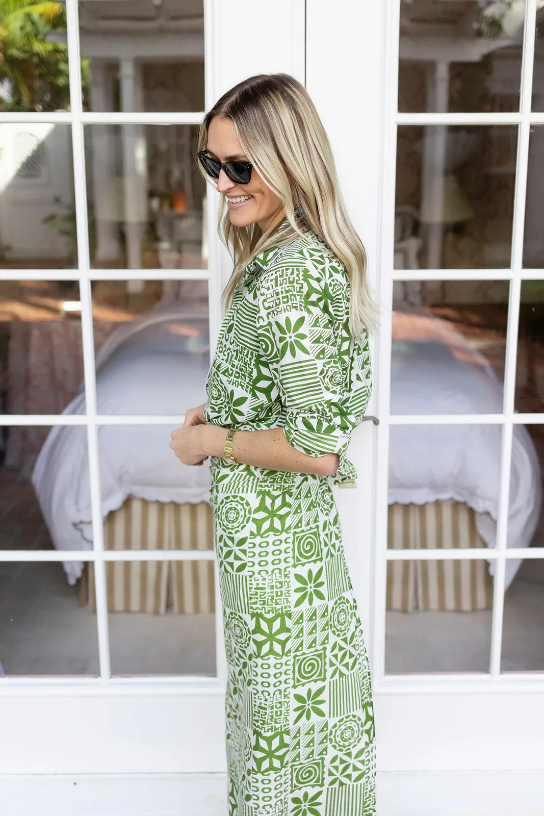 Moss Batik Patchwork Pareo sold by Julia Amory product image thumbnail 3