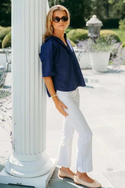 Marge Shirt - Peacoat sold by Julia Amory