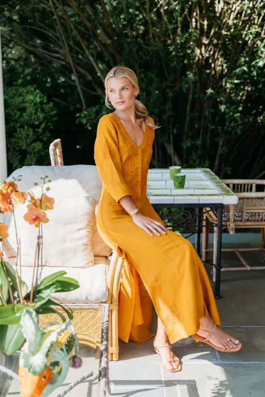 Chloe Caftan - Saffron sold by Julia Amory