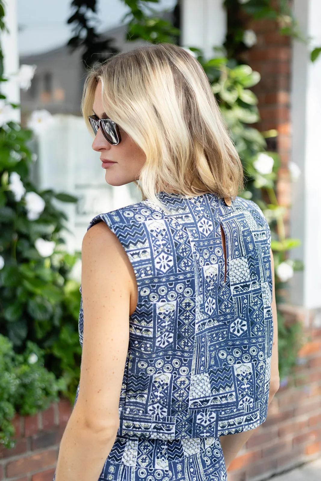 Slim Shell Top - Peacoat Labyrinth sold by Julia Amory product image thumbnail 2