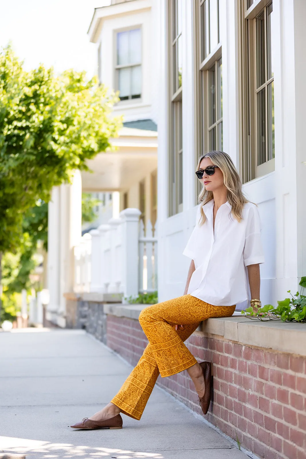 Bell Pant Twill - Saffron Cassis sold by Julia Amory product image thumbnail 3