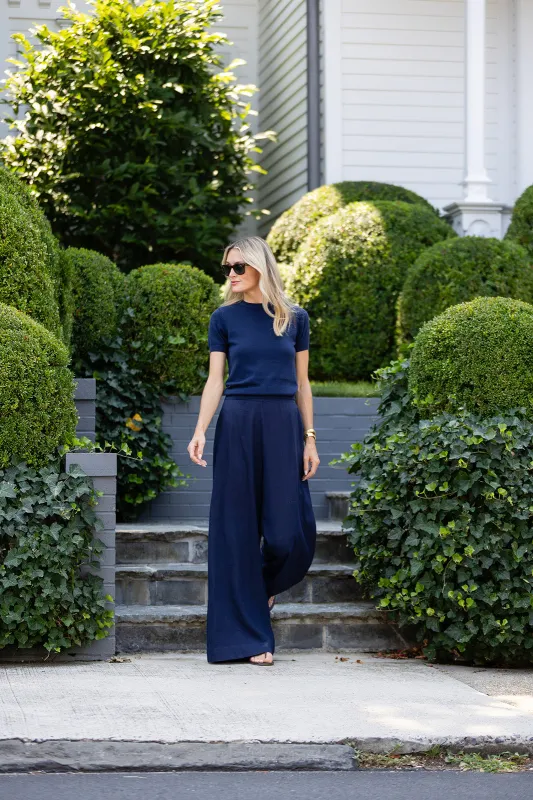 Ivy Pant Linen - Peacoat sold by Julia Amory