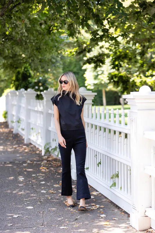 Bell Pant Twill - Noir made by Julia Amory