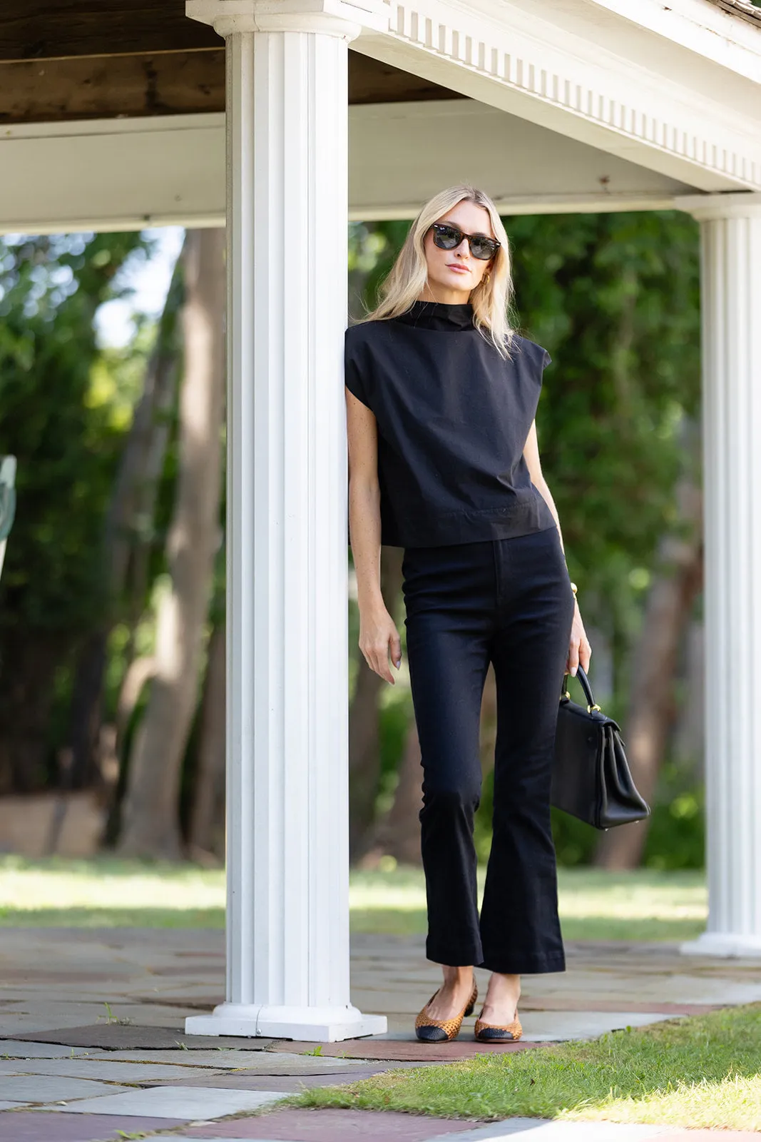 Bell Pant Twill - Noir sold by Julia Amory product image thumbnail 3