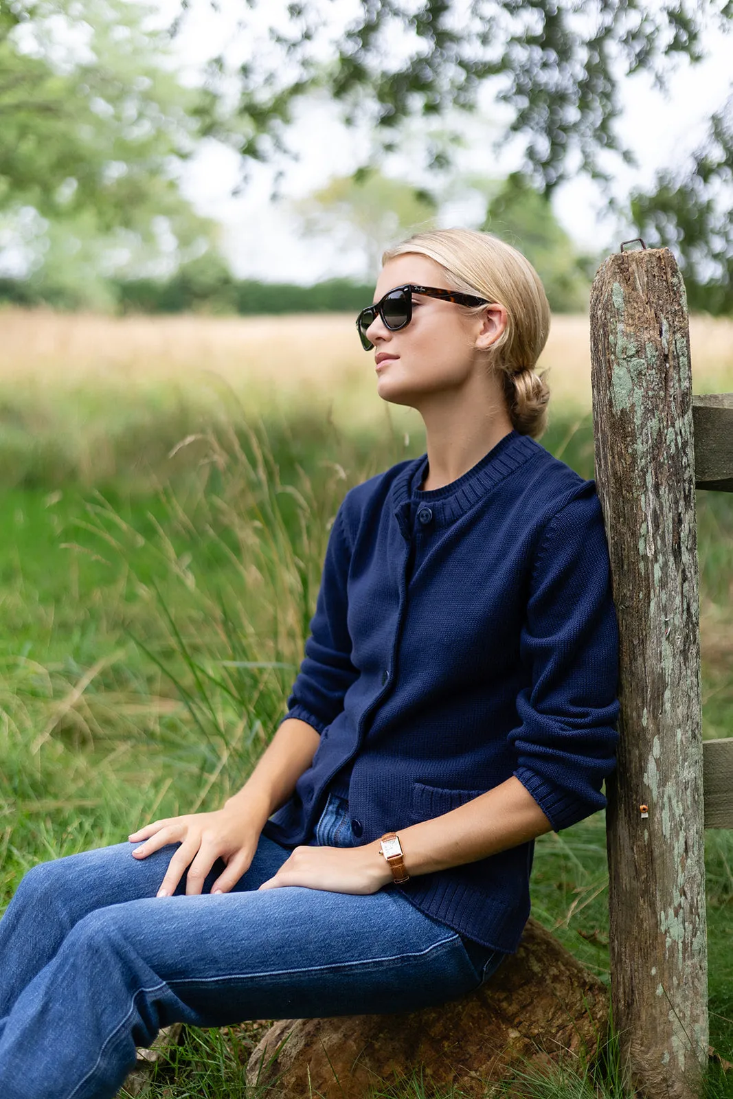 Falmouth Cardigan - Peacoat sold by Julia Amory product image thumbnail 2