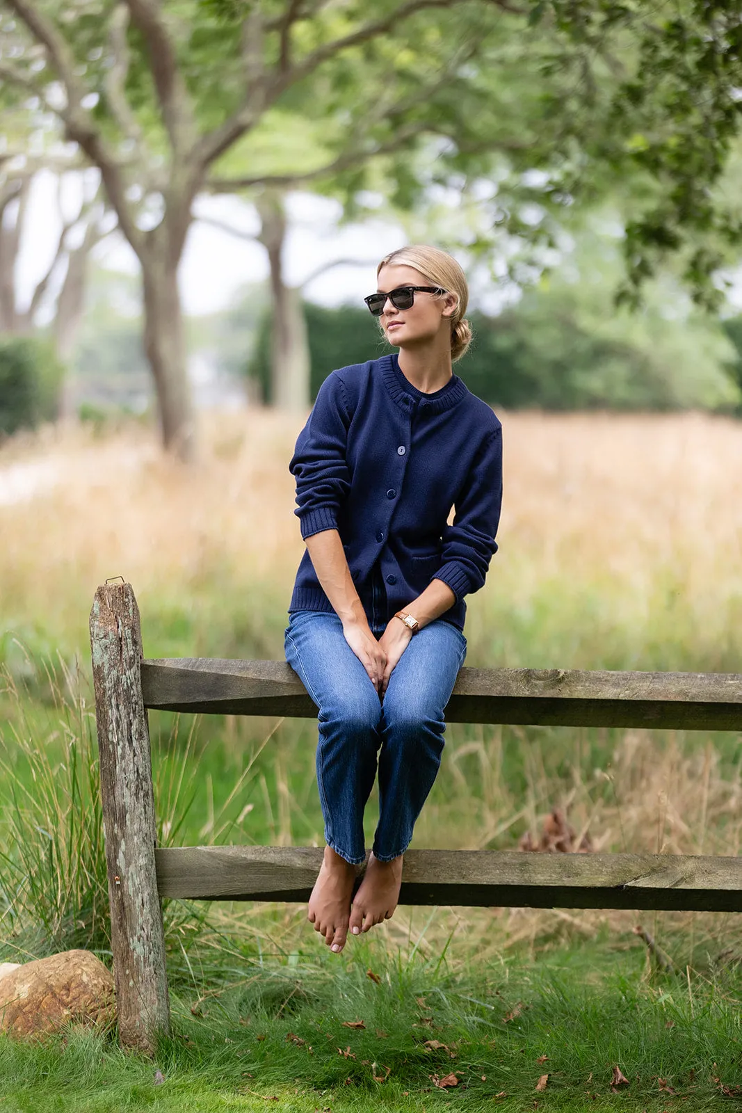 Falmouth Cardigan - Peacoat sold by Julia Amory product image thumbnail 5