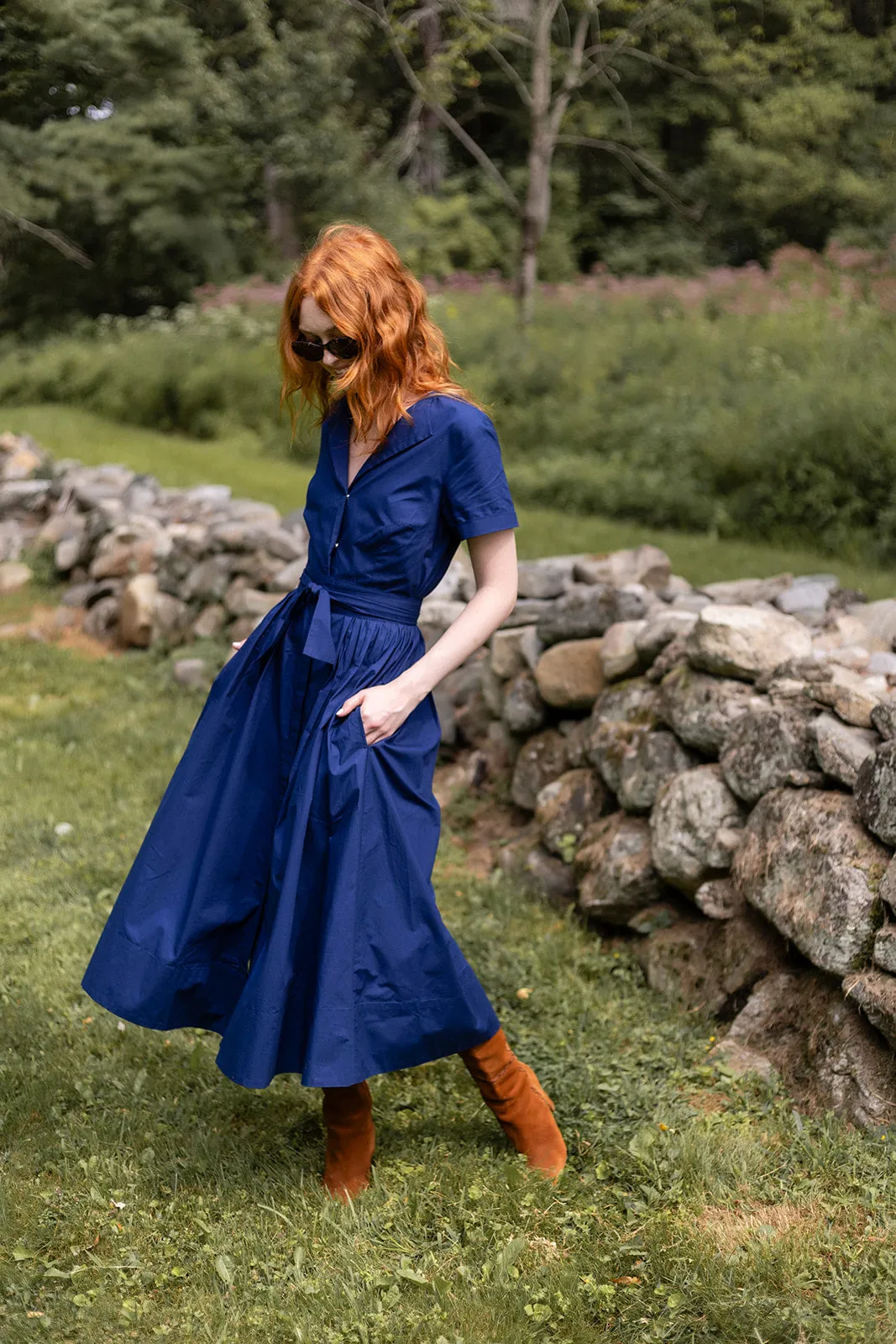 Kate Dress - Peacoat sold by Julia Amory product image thumbnail 3