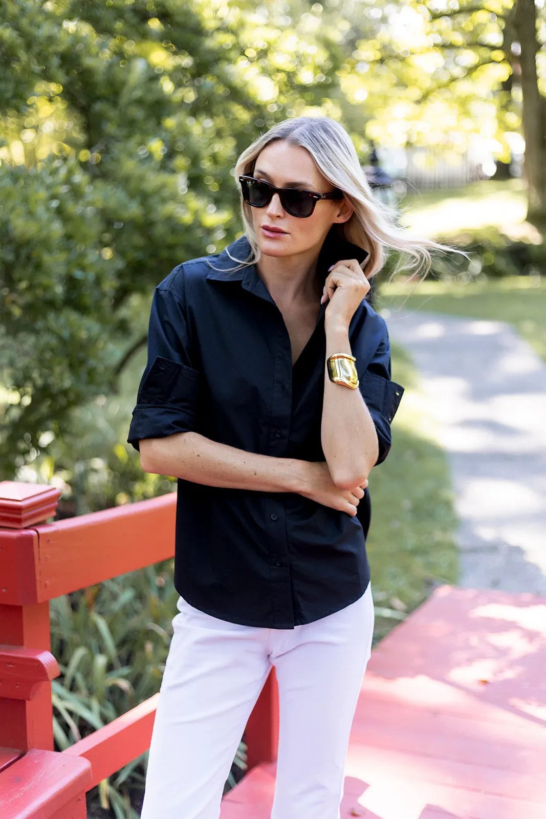 The Carolyn Shirt - Noir sold by Julia Amory
