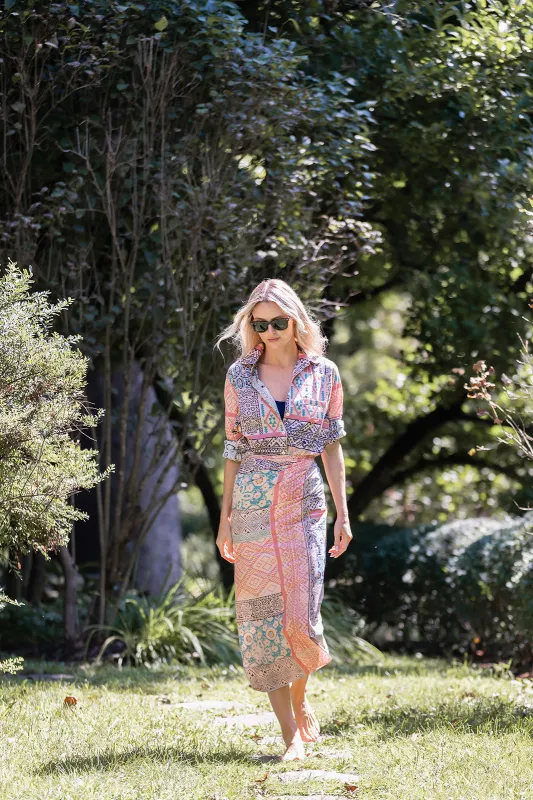 The JA Husband Shirt - Rose Kilim Patchwork sold by Julia Amory