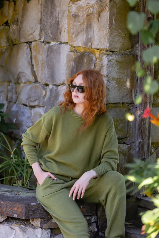 Falmouth Sweater - Moss sold by Julia Amory