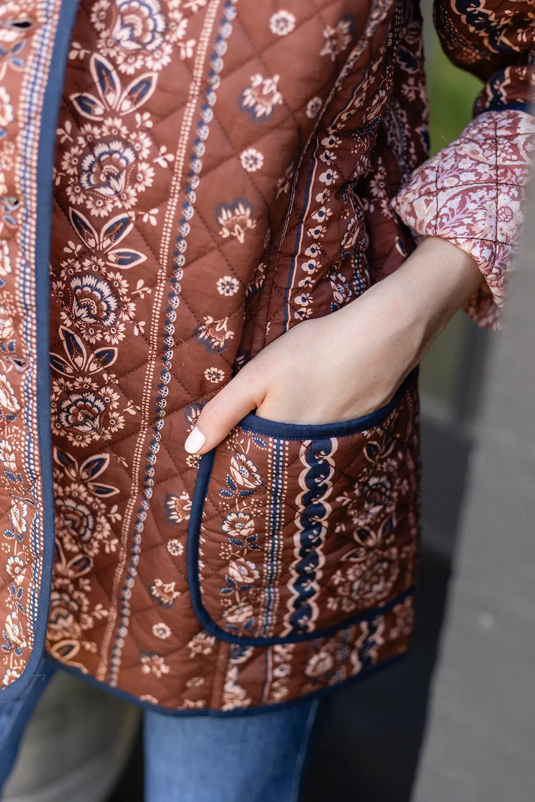 Oversized Dakota Jacket - Coco Privet Stripe sold by Julia Amory product image thumbnail 5