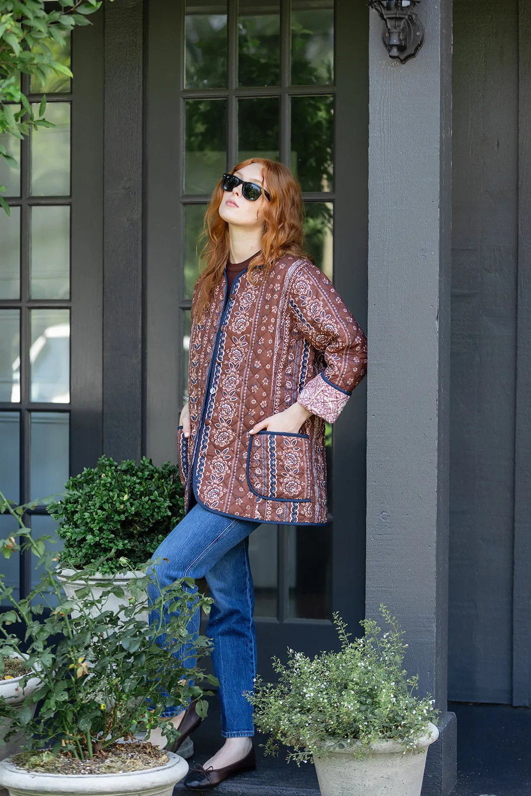 Oversized Dakota Jacket - Coco Privet Stripe sold by Julia Amory product image thumbnail 4